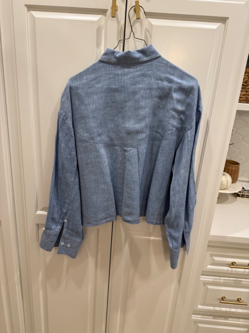 Madewell Straight-Hem Shirt in 100% Linen - Medium - Picture 4 of 5